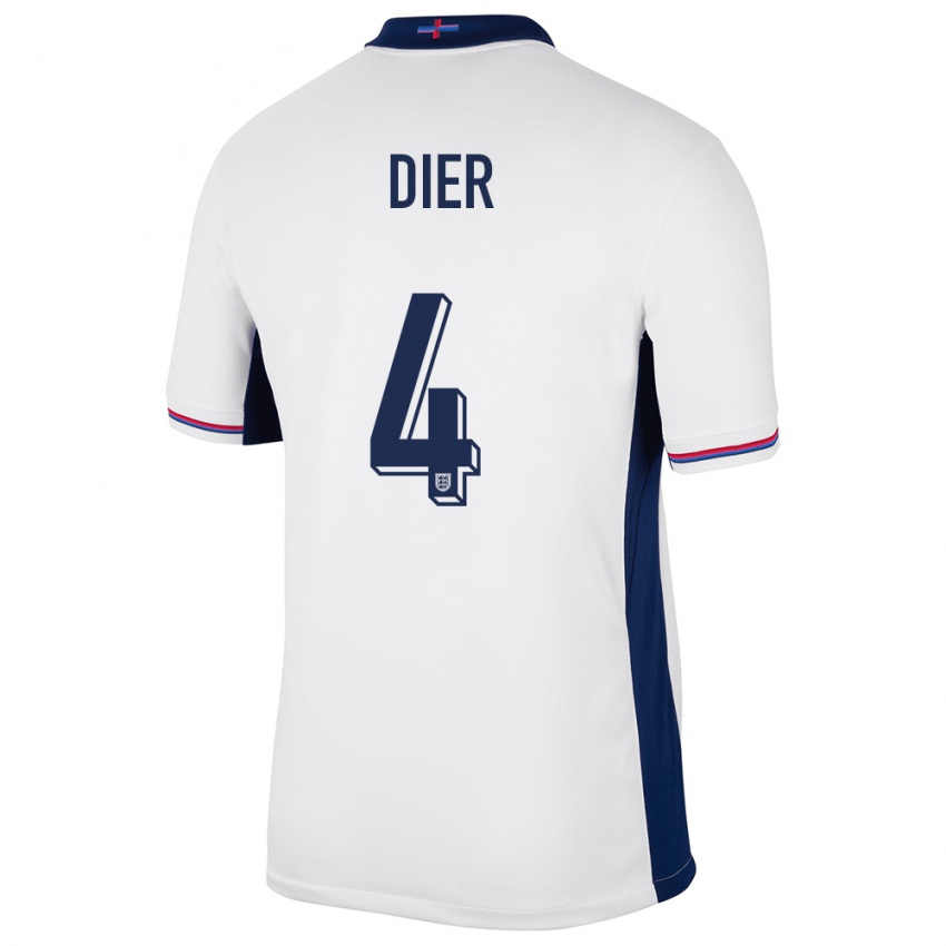 Kinderen Engeland Eric Dier #4 Wit Thuisshirt Thuistenue 24-26 T-Shirt België