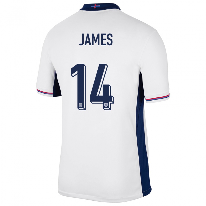 Kinderen Engeland Reece James #14 Wit Thuisshirt Thuistenue 24-26 T-Shirt België