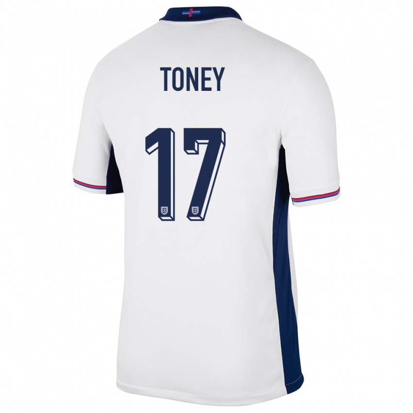 Kinderen Engeland Ivan Toney #17 Wit Thuisshirt Thuistenue 24-26 T-Shirt België