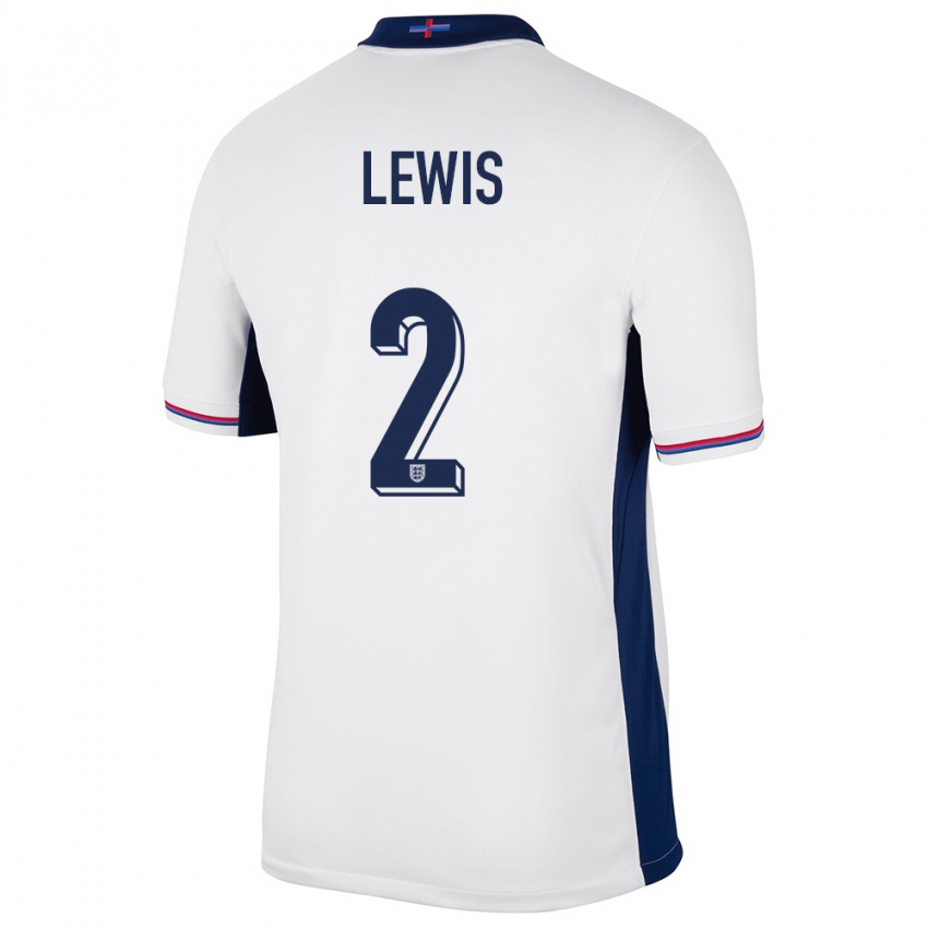 Enfant Maillot Angleterre Rico Lewis #2 Blanc Tenues Domicile 24-26 T-Shirt Belgique