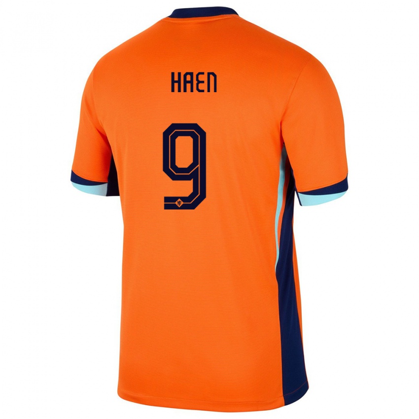 Enfant Maillot Pays-Bas Devin Haen #9 Orange Tenues Domicile 24-26 T-Shirt Belgique