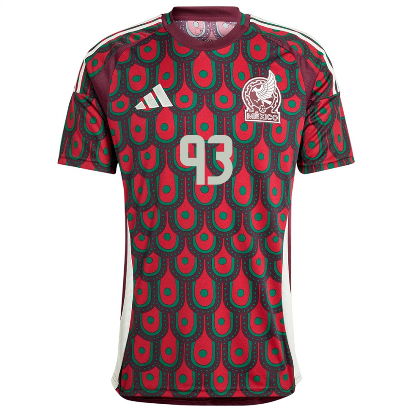 Kinderen Mexico Rebeca Bernal #93 Kastanjebruin Thuisshirt Thuistenue 24-26 T-Shirt België