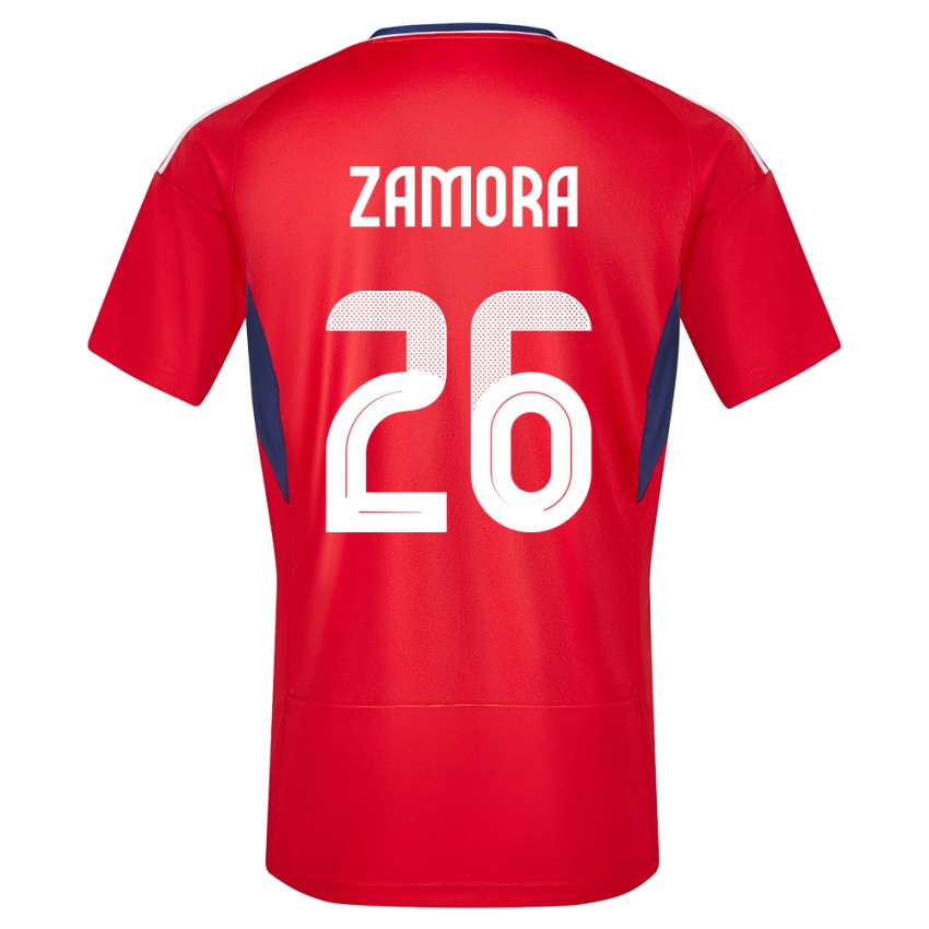 Kinderen Costa Rica Alvaro Zamora #26 Rood Thuisshirt Thuistenue 24-26 T-Shirt België