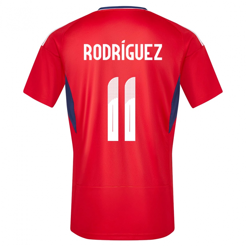 Enfant Maillot Costa Rica Raquel Rodriguez #11 Rouge Tenues Domicile 24-26 T-Shirt Belgique