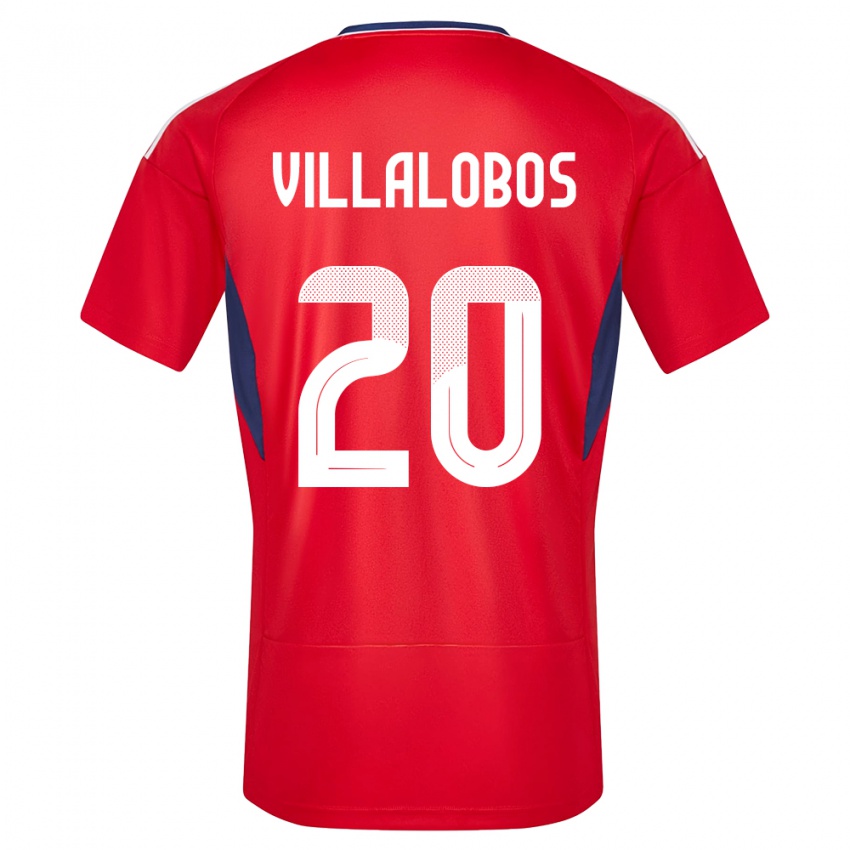 Kinder Costa Rica Fabiola Villalobos #20 Rot Heimtrikot Trikot 24-26 T-Shirt Belgien