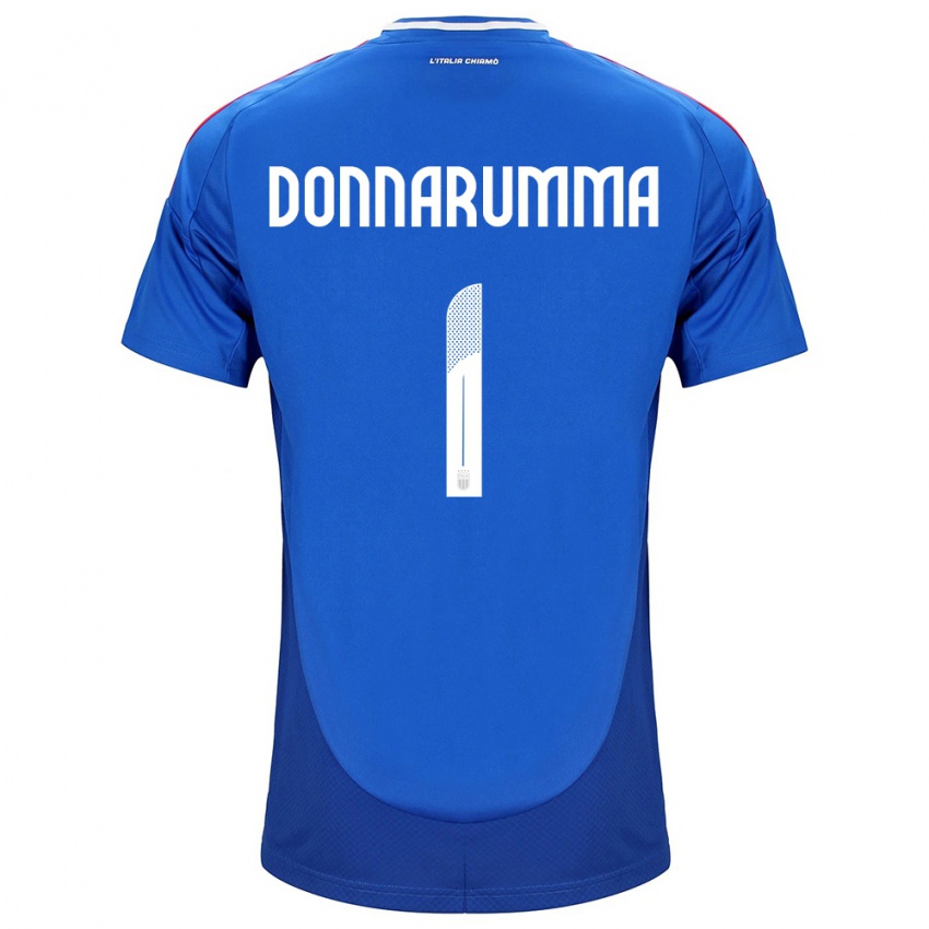 Kinderen Italië Gianluigi Donnarumma #1 Blauw Thuisshirt Thuistenue 24-26 T-Shirt België