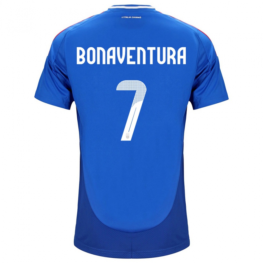 Enfant Maillot Italie Giacomo Bonaventura #7 Bleu Tenues Domicile 24-26 T-Shirt Belgique