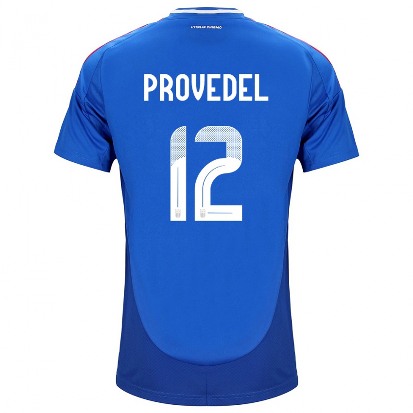 Enfant Maillot Italie Ivan Provedel #12 Bleu Tenues Domicile 24-26 T-Shirt Belgique