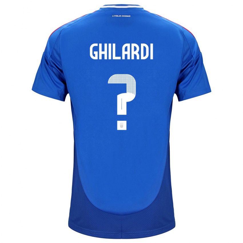 Enfant Maillot Italie Daniele Ghilardi #0 Bleu Tenues Domicile 24-26 T-Shirt Belgique