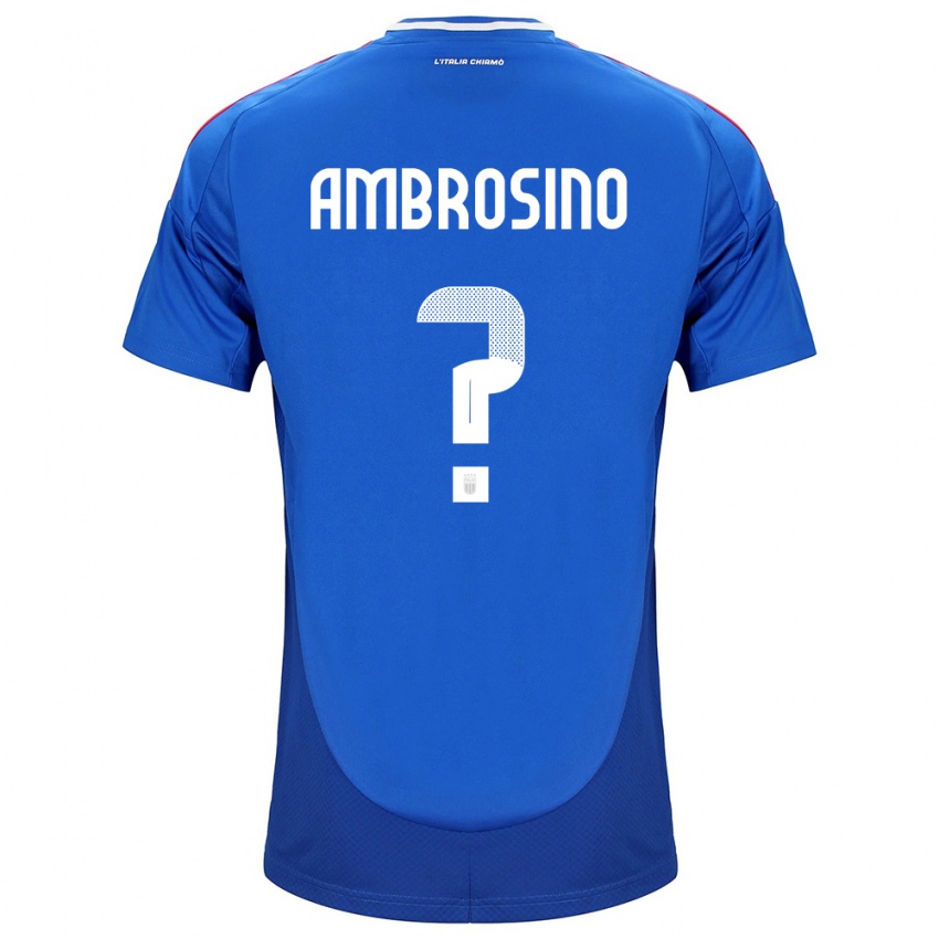 Kinderen Italië Giuseppe Ambrosino #0 Blauw Thuisshirt Thuistenue 24-26 T-Shirt België