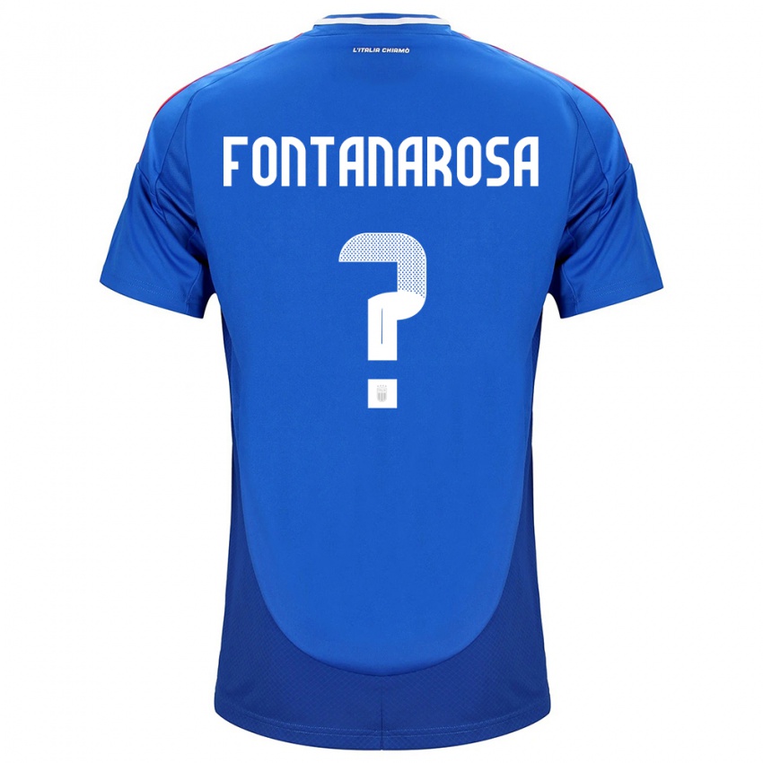 Enfant Maillot Italie Alessandro Fontanarosa #0 Bleu Tenues Domicile 24-26 T-Shirt Belgique