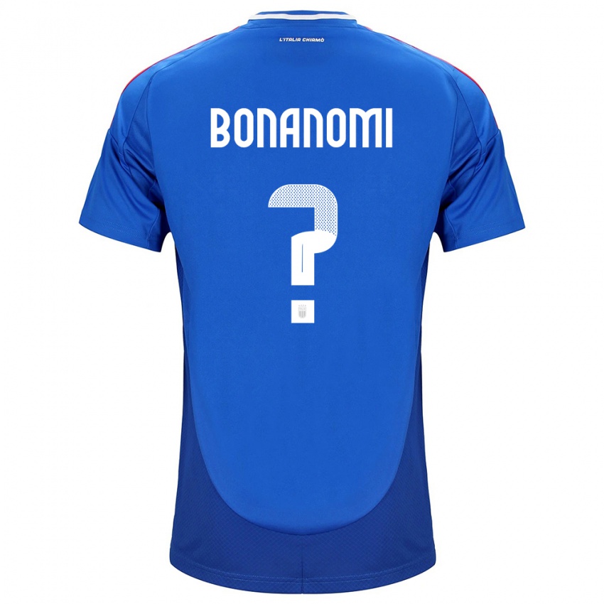 Enfant Maillot Italie Andrea Bonanomi #0 Bleu Tenues Domicile 24-26 T-Shirt Belgique