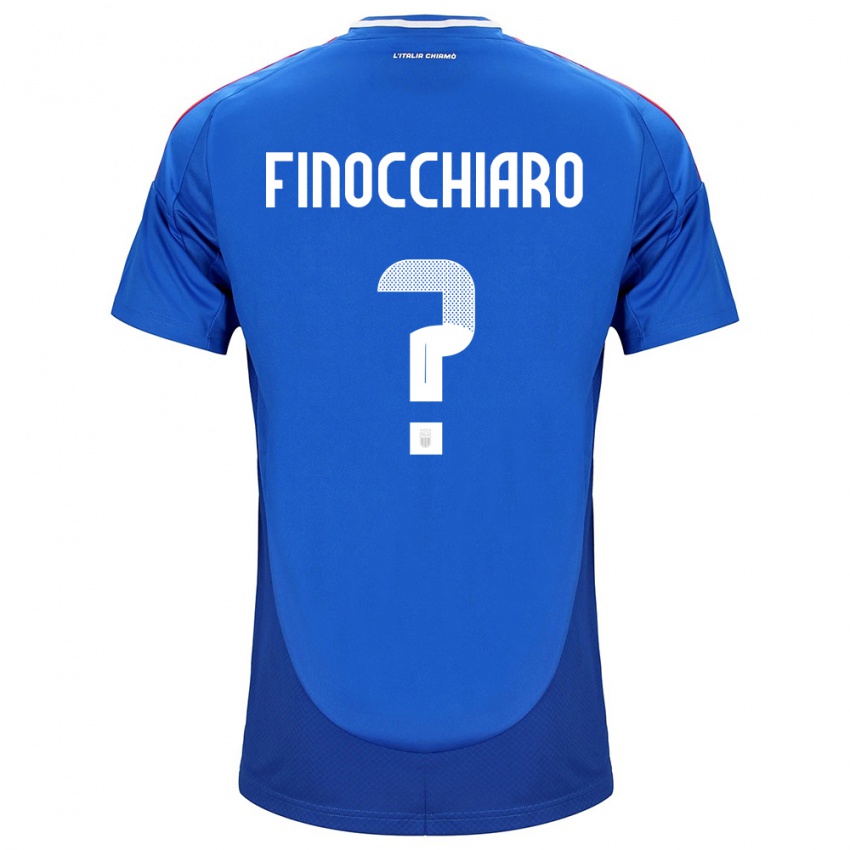 Kinderen Italië Gabriele Finocchiaro #0 Blauw Thuisshirt Thuistenue 24-26 T-Shirt België