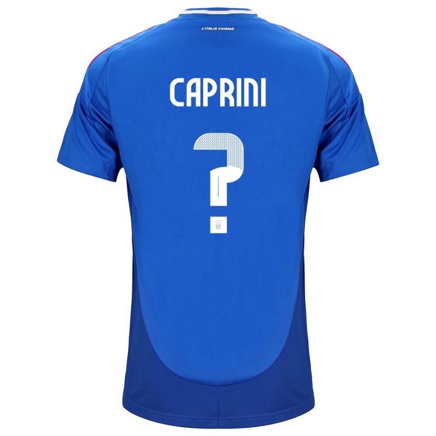 Kinderen Italië Maat Daniel Caprini #0 Blauw Thuisshirt Thuistenue 24-26 T-Shirt België