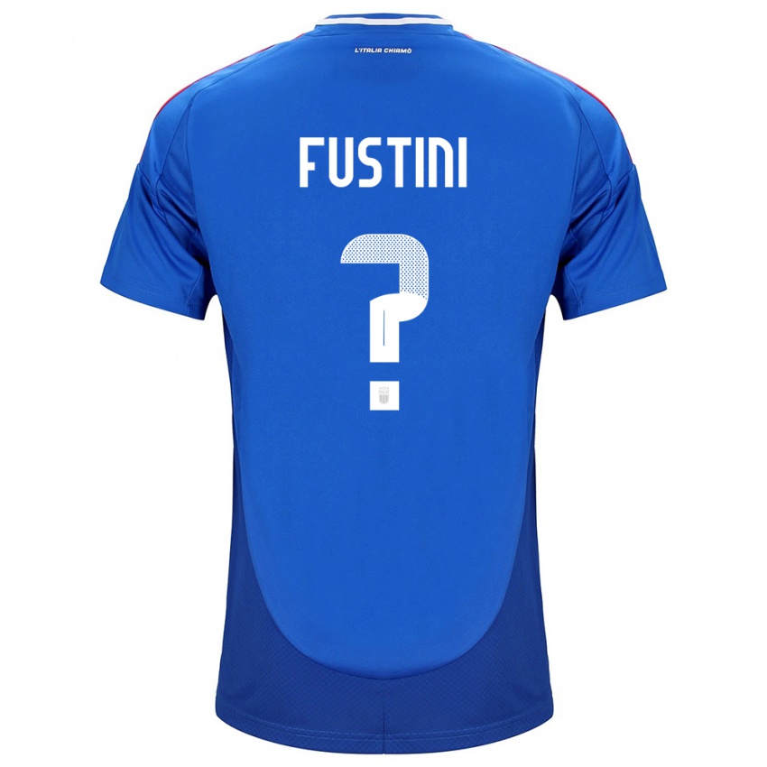 Enfant Maillot Italie Kevin Fustini #0 Bleu Tenues Domicile 24-26 T-Shirt Belgique