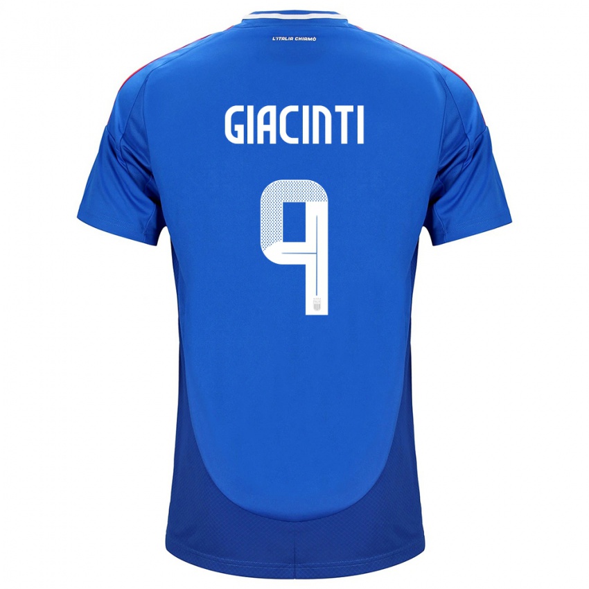 Kinderen Italië Valentina Giacinti #9 Blauw Thuisshirt Thuistenue 24-26 T-Shirt België