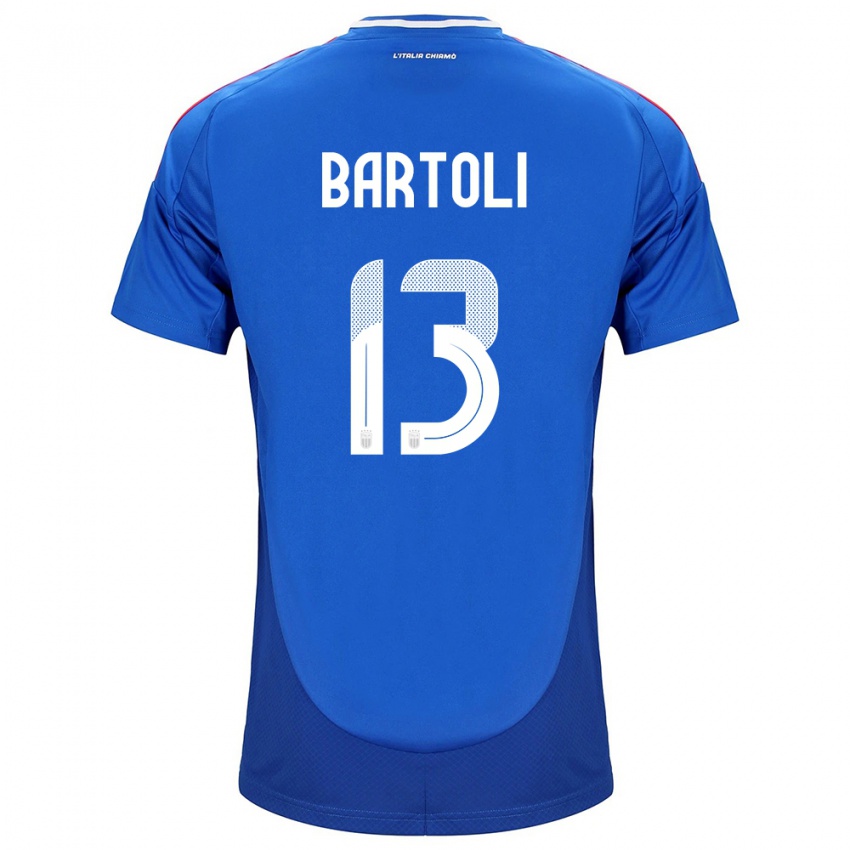 Enfant Maillot Italie Elisa Bartoli #13 Bleu Tenues Domicile 24-26 T-Shirt Belgique