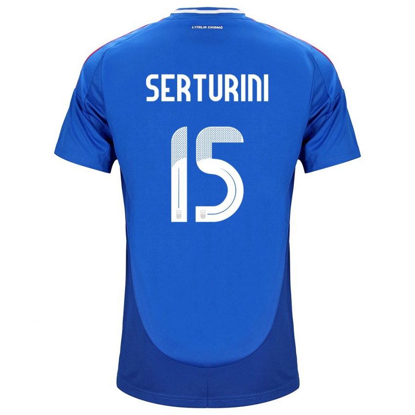 Kinderen Italië Annamaria Serturini #15 Blauw Thuisshirt Thuistenue 24-26 T-Shirt België