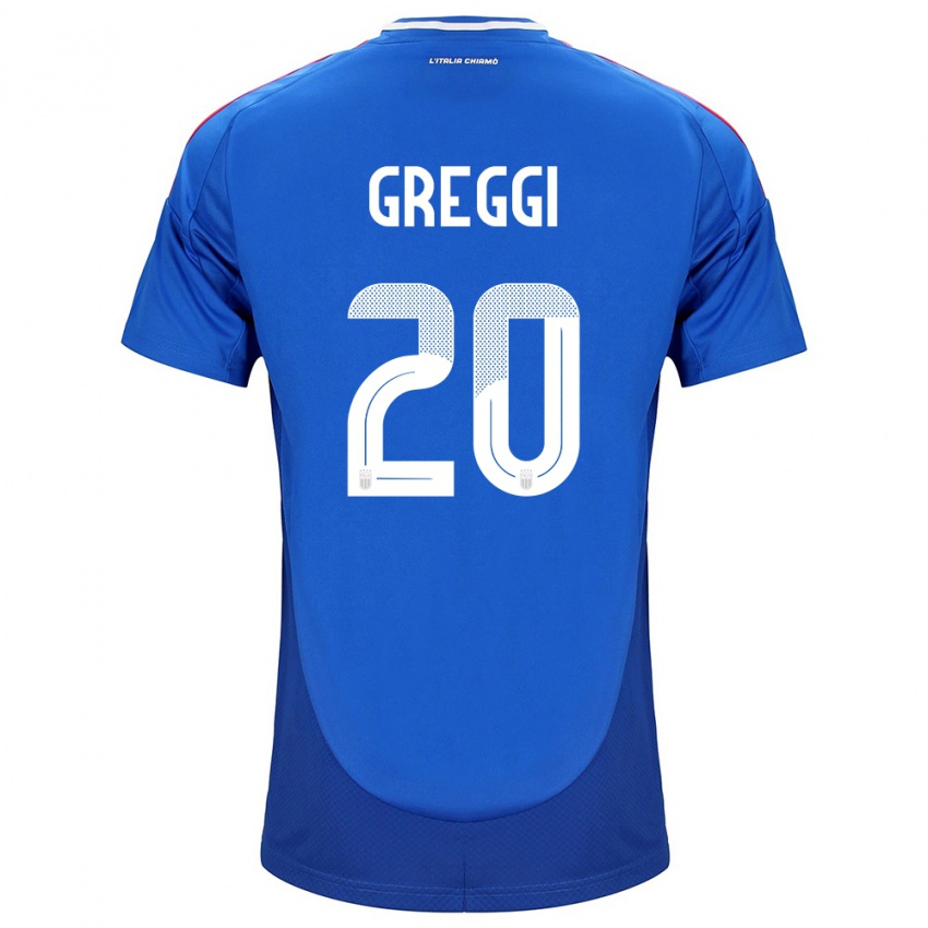 Kinderen Italië Giada Greggi #20 Blauw Thuisshirt Thuistenue 24-26 T-Shirt België