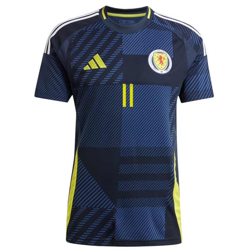 Kinderen Schotland Ryan Christie #11 Donkerblauw Thuisshirt Thuistenue 24-26 T-Shirt België