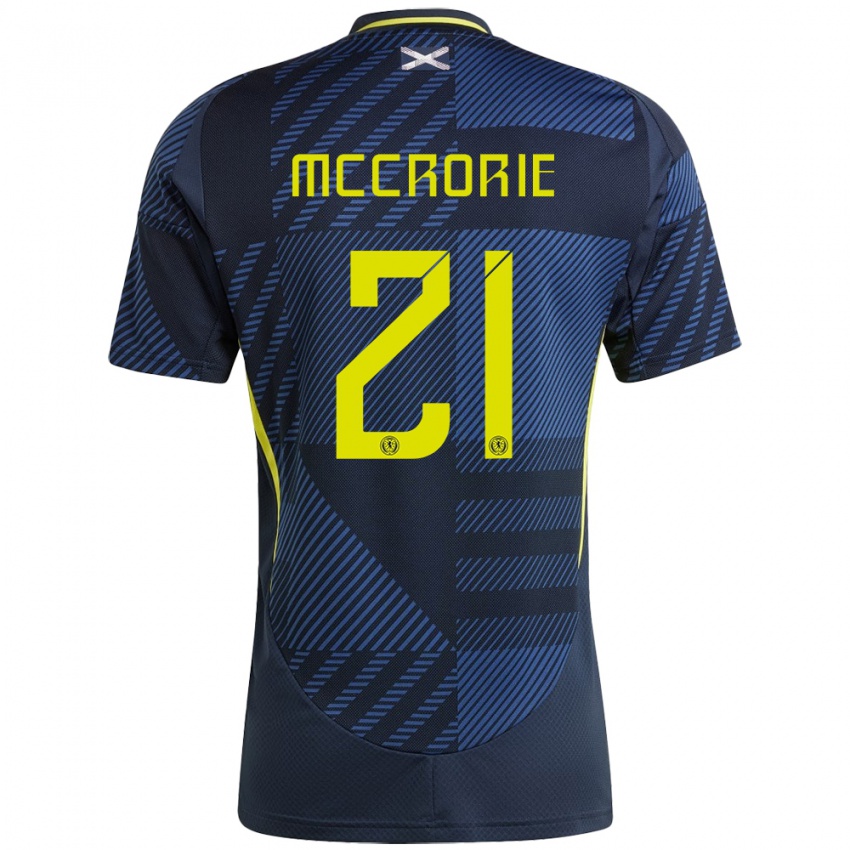 Kinderen Schotland Robby Mccrorie #21 Donkerblauw Thuisshirt Thuistenue 24-26 T-Shirt België