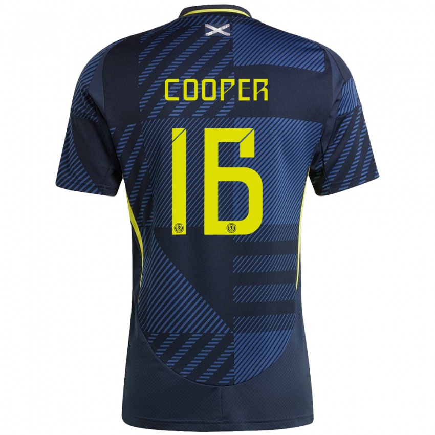 Kinderen Schotland Liam Cooper #16 Donkerblauw Thuisshirt Thuistenue 24-26 T-Shirt België