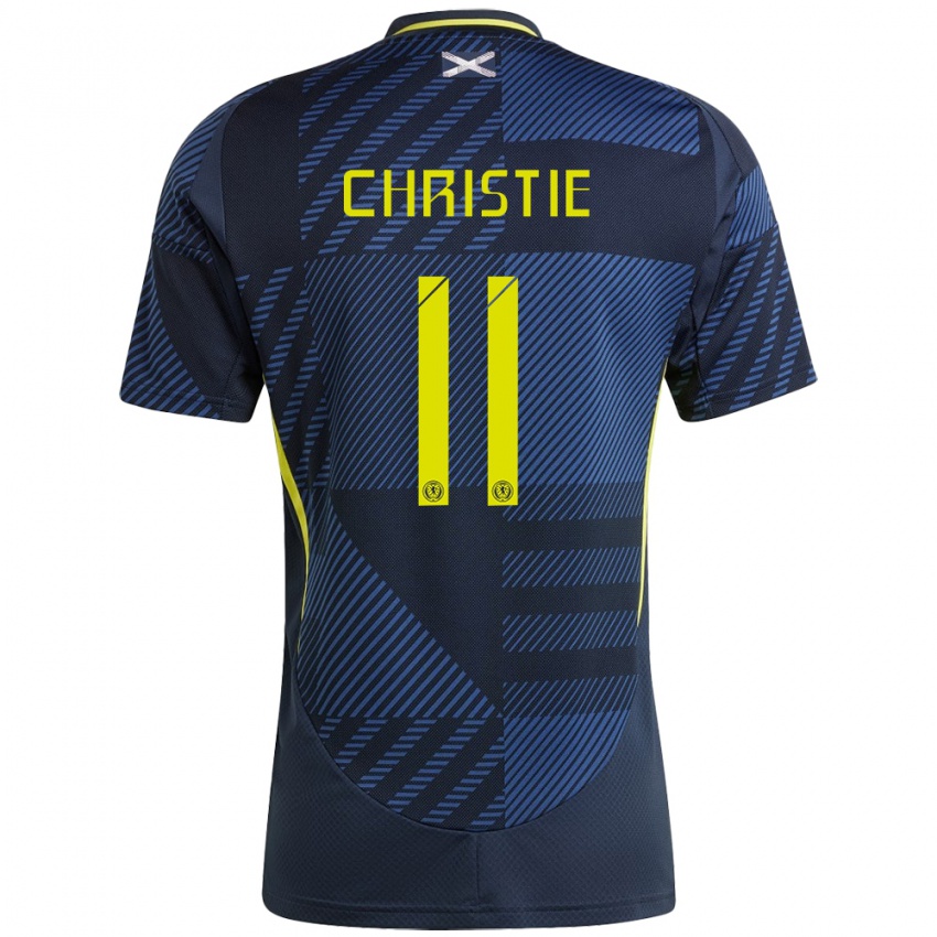 Kinderen Schotland Ryan Christie #11 Donkerblauw Thuisshirt Thuistenue 24-26 T-Shirt België