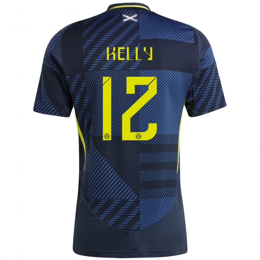 Kinderen Schotland Liam Kelly #12 Donkerblauw Thuisshirt Thuistenue 24-26 T-Shirt België