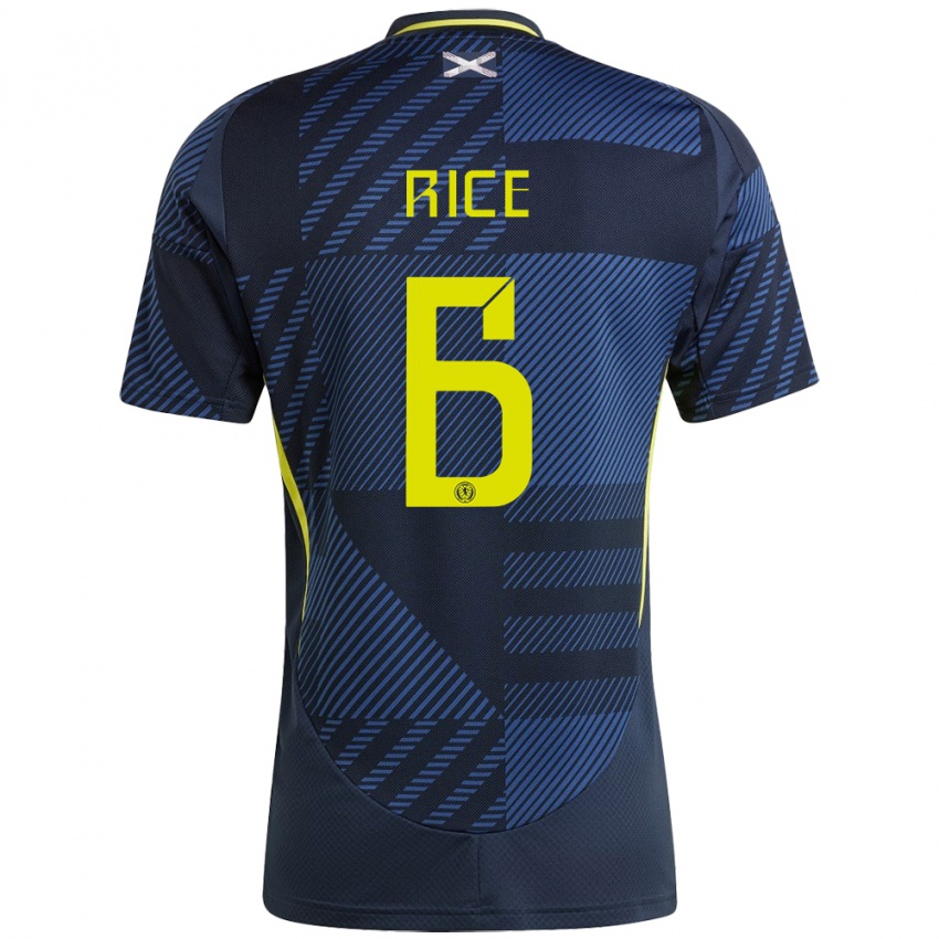 Kinderen Schotland Bailey Rice #6 Donkerblauw Thuisshirt Thuistenue 24-26 T-Shirt België