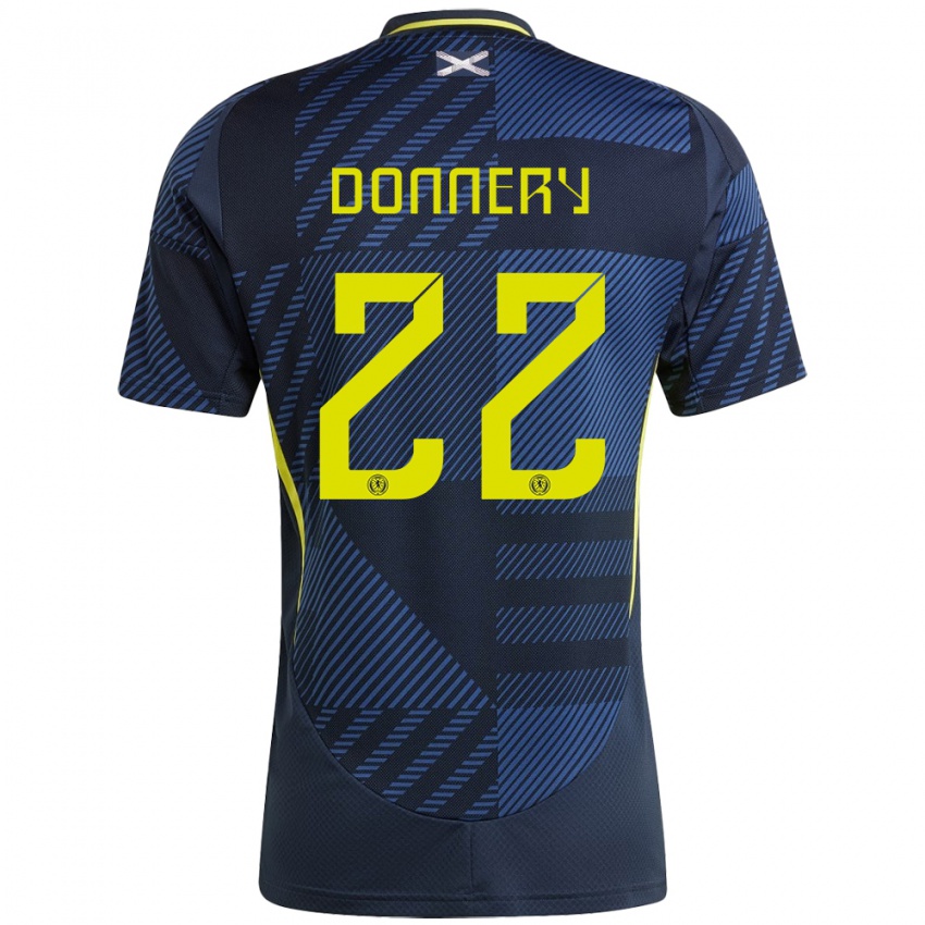 Kinderen Schotland Julian Donnery #22 Donkerblauw Thuisshirt Thuistenue 24-26 T-Shirt België