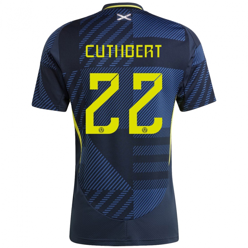 Kinderen Schotland Erin Cuthbert #22 Donkerblauw Thuisshirt Thuistenue 24-26 T-Shirt België