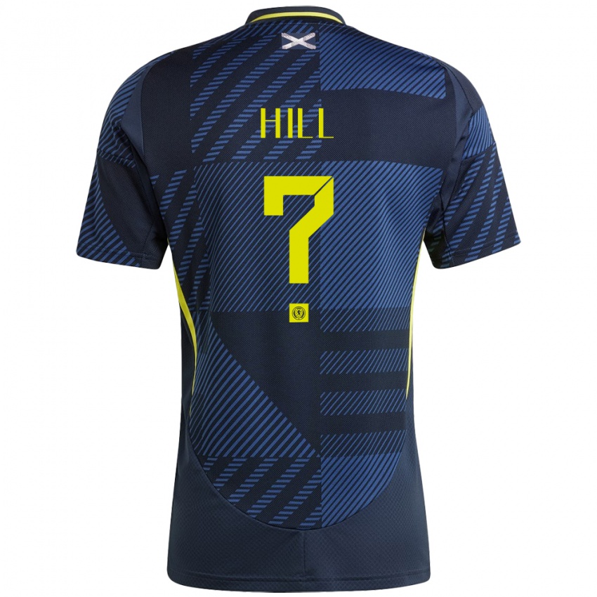 Kinderen Schotland Kathryn Hill #0 Donkerblauw Thuisshirt Thuistenue 24-26 T-Shirt België