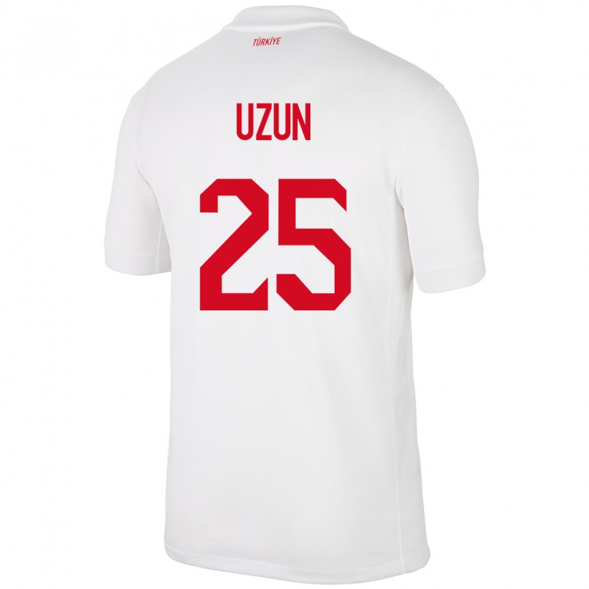 Kinder Türkei Can Uzun #25 Weiß Heimtrikot Trikot 24-26 T-Shirt Belgien