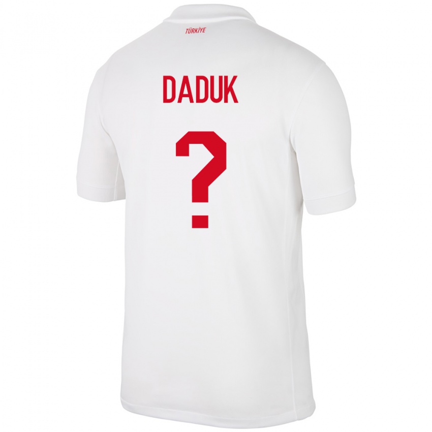 Kinderen Turkije Emir Dadük #0 Wit Thuisshirt Thuistenue 24-26 T-Shirt België