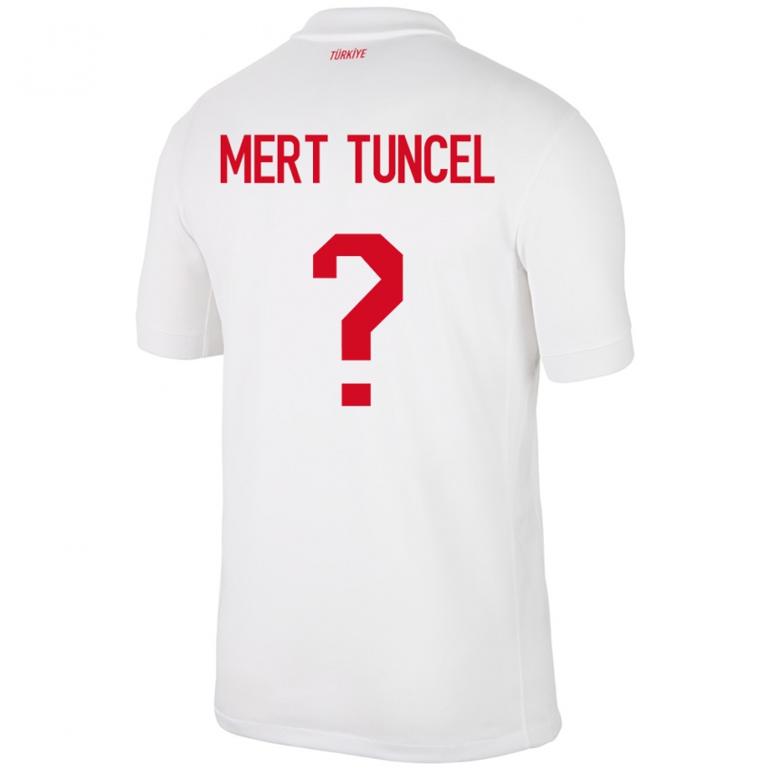 Kinder Türkei Hasan Mert Tuncel #0 Weiß Heimtrikot Trikot 24-26 T-Shirt Belgien