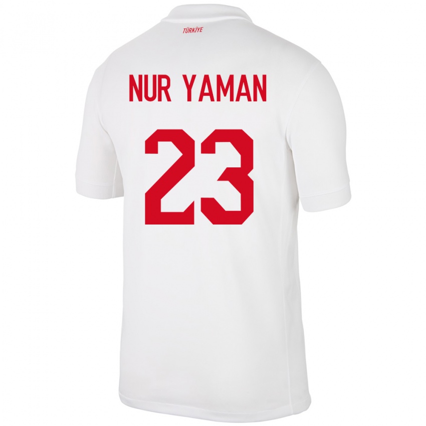 Kinderen Turkije Gamze Nur Yaman #23 Wit Thuisshirt Thuistenue 24-26 T-Shirt België