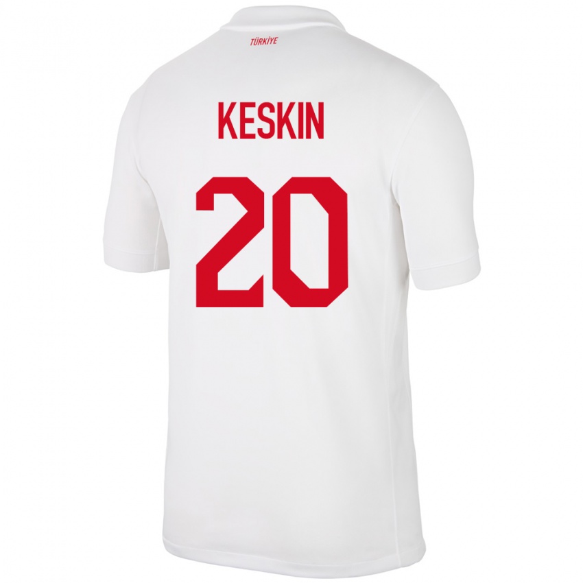 Kinderen Turkije Elif Keskin #20 Wit Thuisshirt Thuistenue 24-26 T-Shirt België