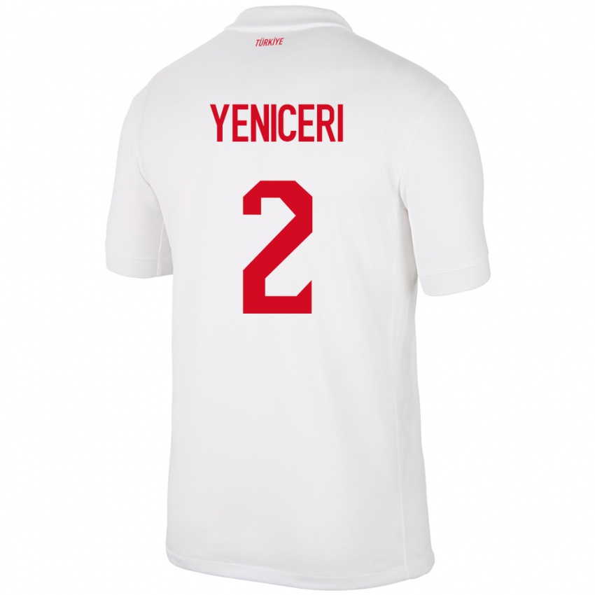 Enfant Maillot Turquie Berna Yeniçeri #2 Blanc Tenues Domicile 24-26 T-Shirt Belgique