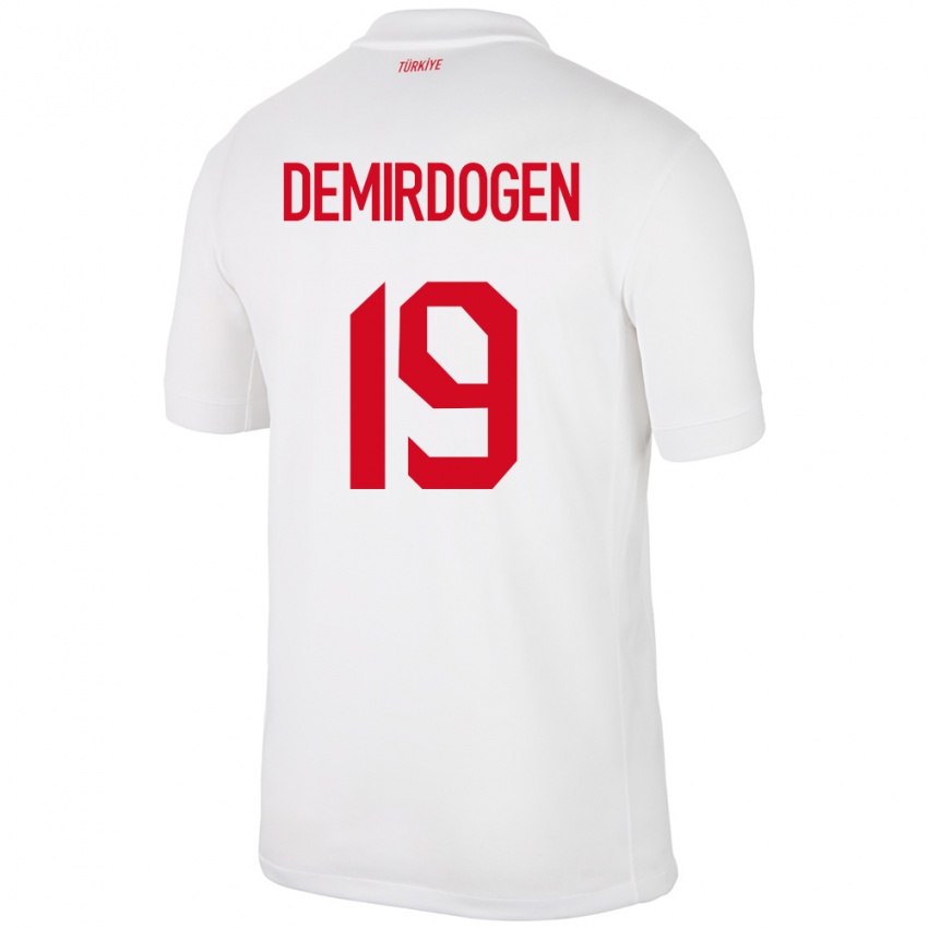 Enfant Maillot Turquie Neslihan Demirdögen #19 Blanc Tenues Domicile 24-26 T-Shirt Belgique