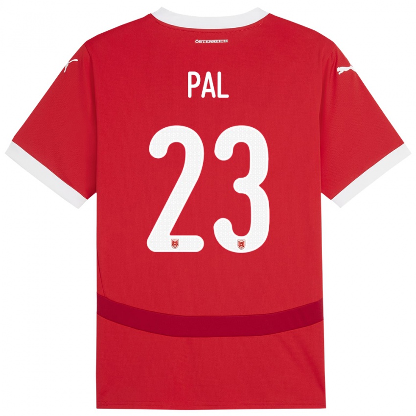 Kinderen Oostenrijk Jasmin Pal #23 Rood Thuisshirt Thuistenue 24-26 T-Shirt België