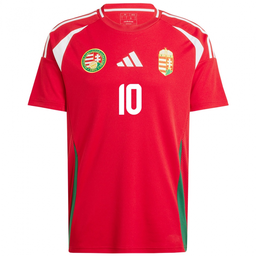 Kinder Ungarn Dominik Szoboszlai #10 Rot Heimtrikot Trikot 24-26 T-Shirt Belgien