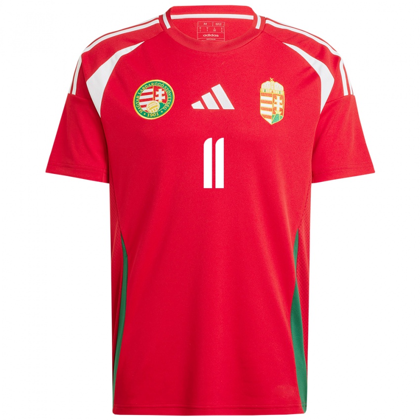 Kinderen Hongarije Zalán Kerezsi #11 Rood Thuisshirt Thuistenue 24-26 T-Shirt België