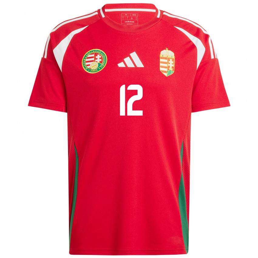 Kinderen Hongarije Dénes Dibusz #12 Rood Thuisshirt Thuistenue 24-26 T-Shirt België