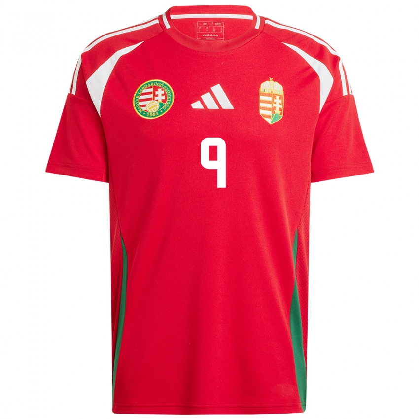 Kinder Ungarn András Németh #9 Rot Heimtrikot Trikot 24-26 T-Shirt Belgien