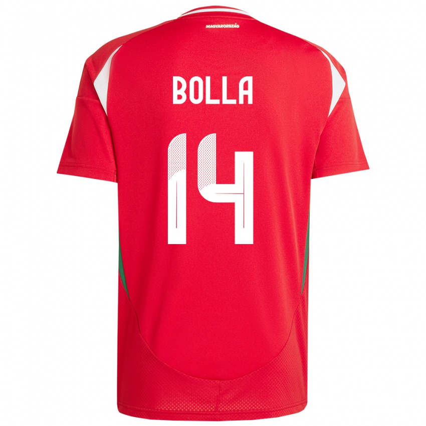 Kinder Ungarn Bendegúz Bolla #14 Rot Heimtrikot Trikot 24-26 T-Shirt Belgien