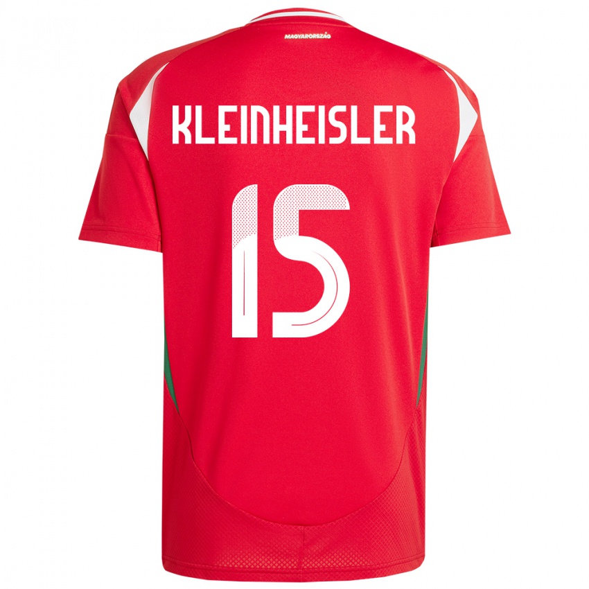 Kinderen Hongarije László Kleinheisler #15 Rood Thuisshirt Thuistenue 24-26 T-Shirt België