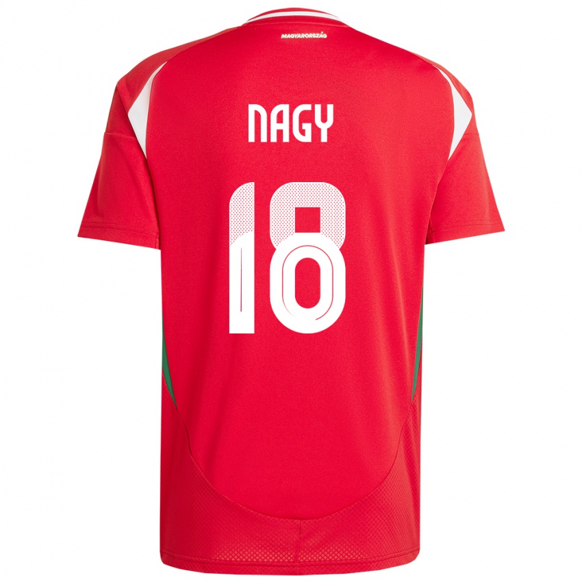 Kinderen Hongarije Zsolt Nagy #18 Rood Thuisshirt Thuistenue 24-26 T-Shirt België