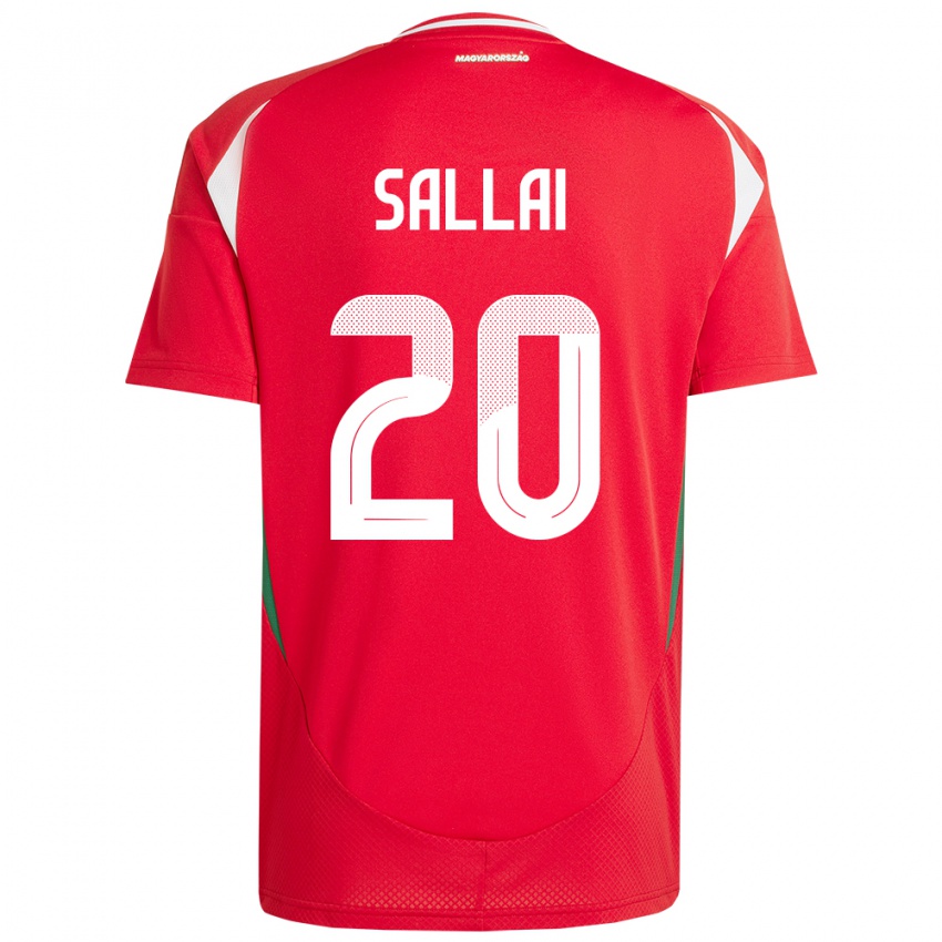 Kinderen Hongarije Roland Sallai #20 Rood Thuisshirt Thuistenue 24-26 T-Shirt België