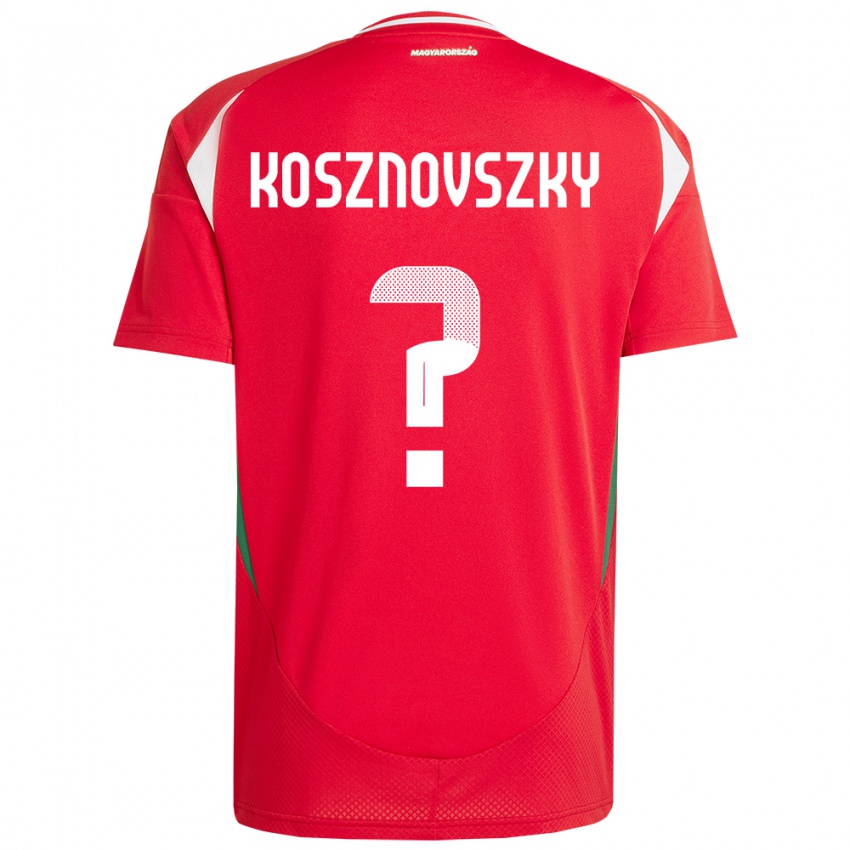 Kinder Ungarn Márk Kosznovszky #0 Rot Heimtrikot Trikot 24-26 T-Shirt Belgien