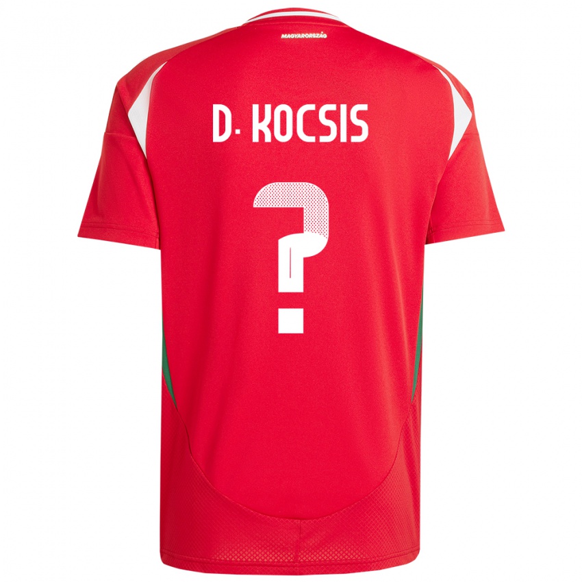 Kinderen Hongarije Dominik Kocsis #0 Rood Thuisshirt Thuistenue 24-26 T-Shirt België